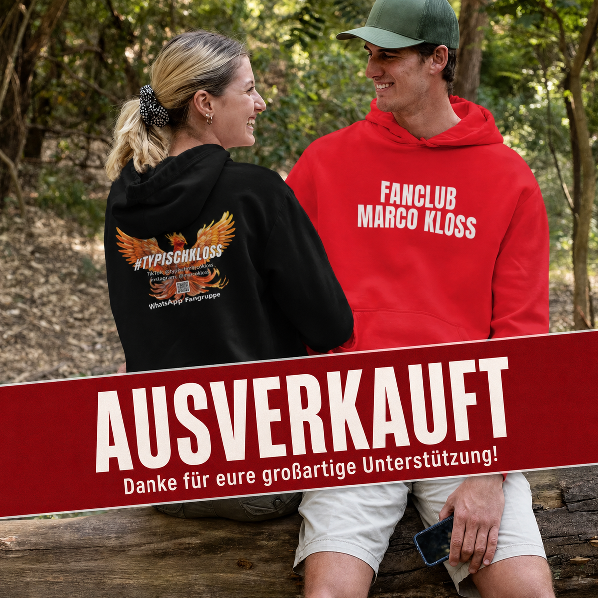 Marco Kloss Fanclub-Hoodie – #typischkloss Edition